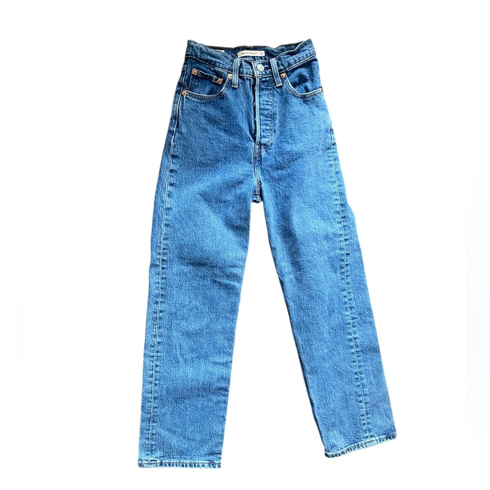 Classic Blue Denim Jeans Levi’s Ribcage Straight